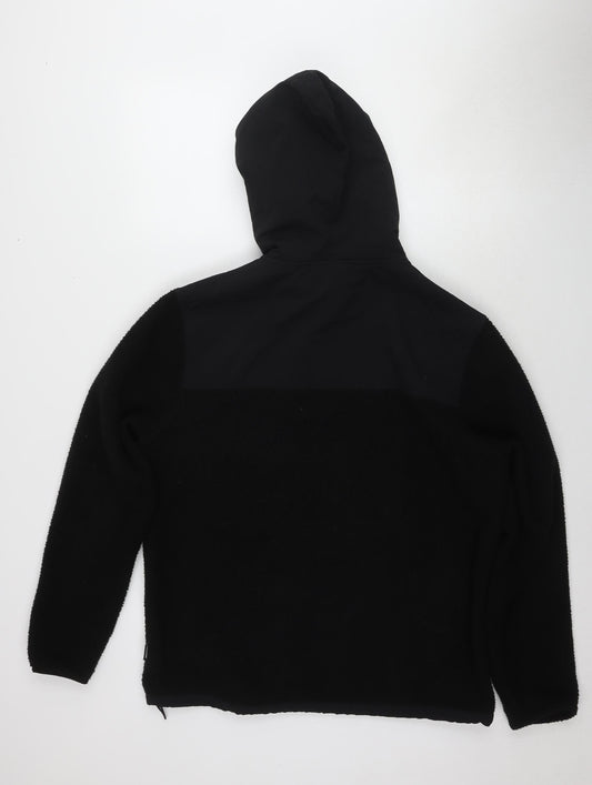 American Eagle Men's Black Hooded Jacket M