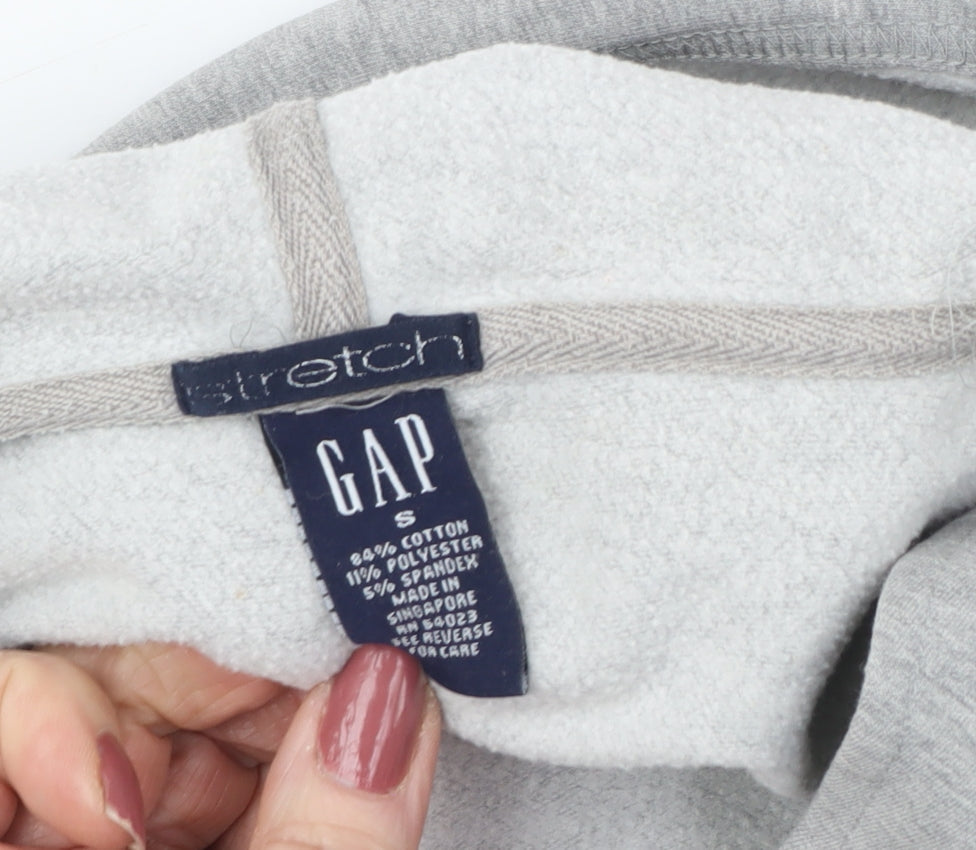 GAP Women's Grey Full Zip Hoodie, Size S, Comfy and Stylish