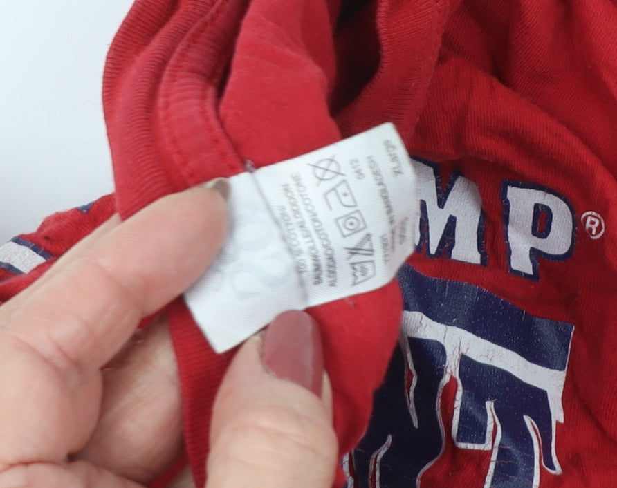 SOS Men's Red XL College Patriotic T-Shirt