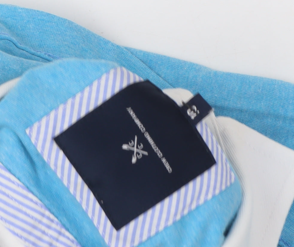 Brand and care label for GANT unisex blue polo shirt in, size L, - casual basic
