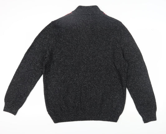 Chaps Men's Black XL Fair Isle Pullover Jumper