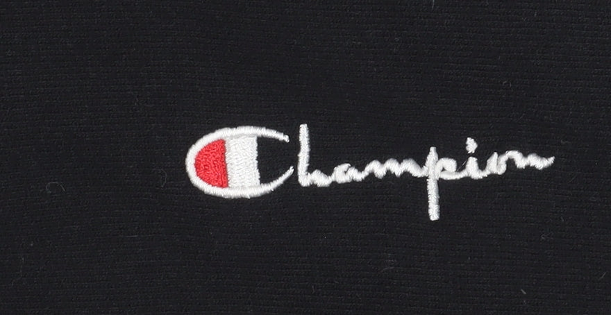 Additional view of Champion unisex black pullover hoodie, small, casual style