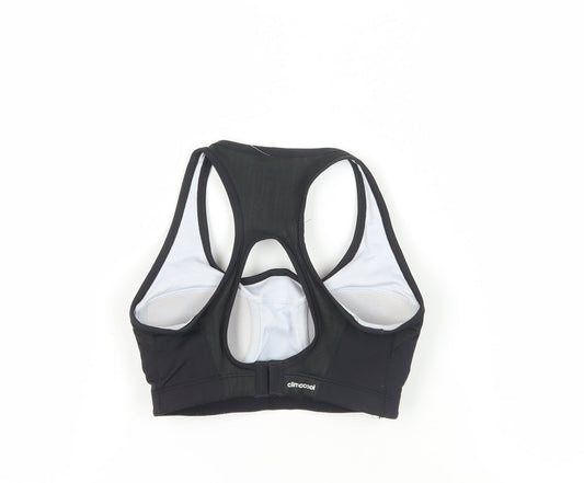 Adidas Women's Black Cropped Tank Top - Size 6, Athletic Fit