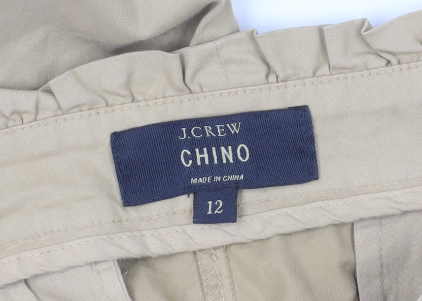 Brand and care label for J.Crew Women's Beige Chino Trousers, size 12