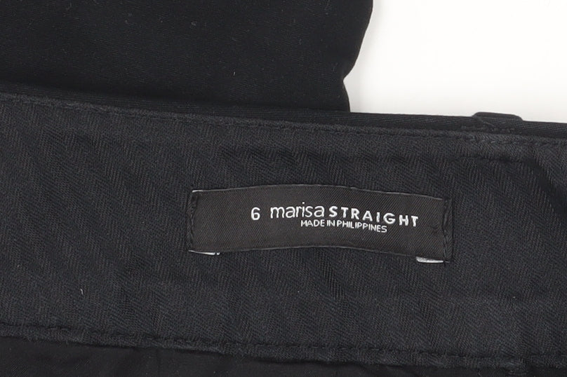 Womens UK Size 10 LOFT Straight Black Trousers