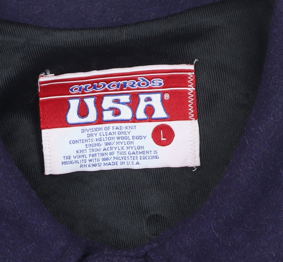 Awards USA Men's Purple Varsity Jacket L