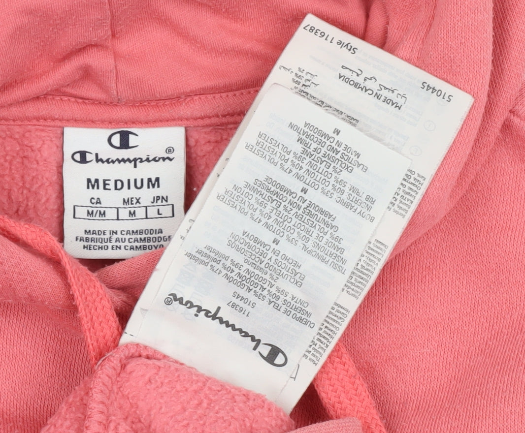 Unisex Adults UK Size M Champion Pink Pullover Hoodie