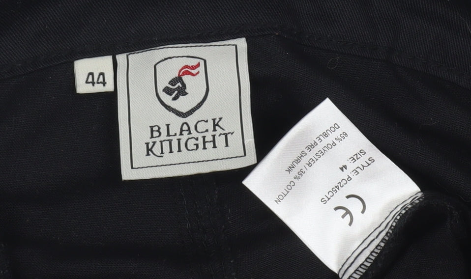 Black Knight Men's Black Khakis Trousers - Size 16
