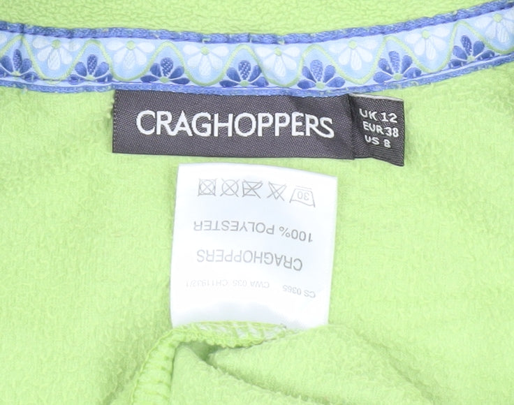Craghoppers Women's Green Fleece Henley Sweater, Size 12