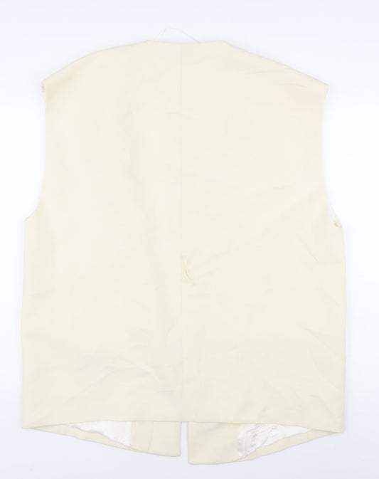 Womens UK Size M Zara Ivory Vest Jumper