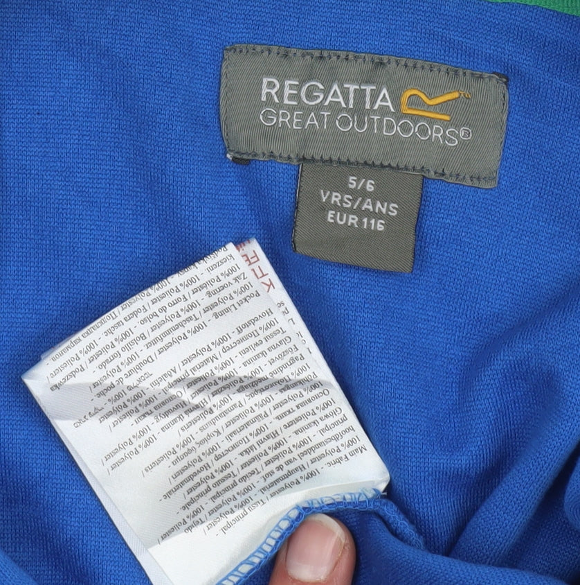 Regatta Boys Blue Fleece Jacket 6 Years Lightweight Full Zip