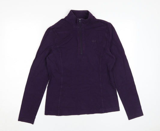 Womens UK Size M Gap Purple Henley Sweatshirt