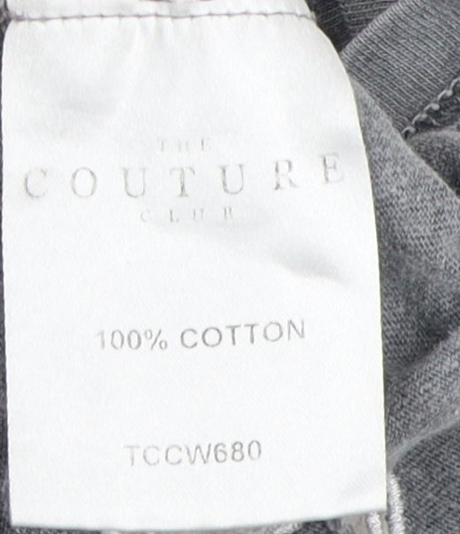 The Couture Club Grey Cropped T-Shirt, Unisex S