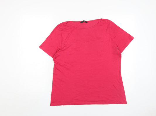 Womens UK Size 18 Bonmarché Red Basic T-Shirt