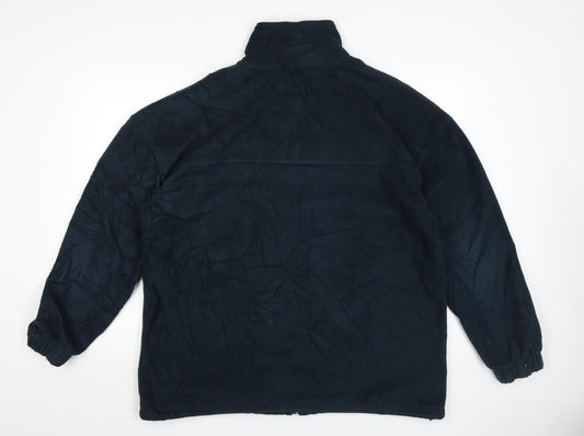 Arco Men's Blue Fleece Jacket Size L Casual Winter Warm