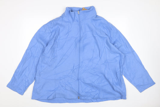 Additional front view of Anne De Lancay Blue Women's 2XL Fleece Jacket