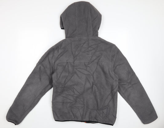 Mens UK Size S Crosshatch Grey Hooded Zip