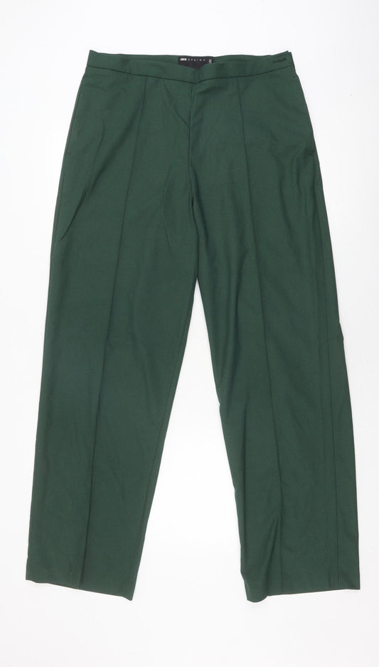 Mens UK Size 32 ASOS Regular Fit Dress Pants Green Trousers