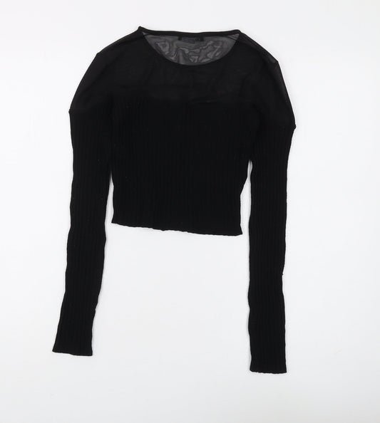 Womens UK Size 6 Zara Black Pullover Jumper