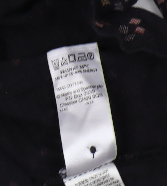 Womens UK Size 10 Marks and Spencer Black Blouse