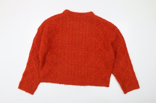 Womens UK Size M Topshop Red Pullover Jumper