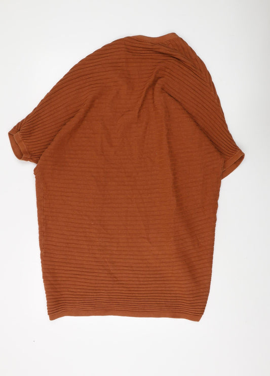Womens UK Size 6 Warehouse Brown Cardigan Jumper