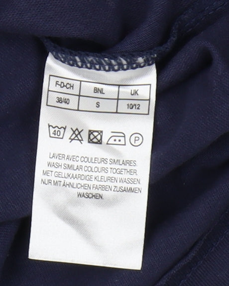 Damart Women's Blue Long Sleeve Cotton T-Shirt Size 10