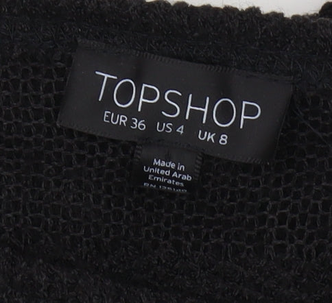 Womens UK Size 8 Topshop Black Pullover Jumper