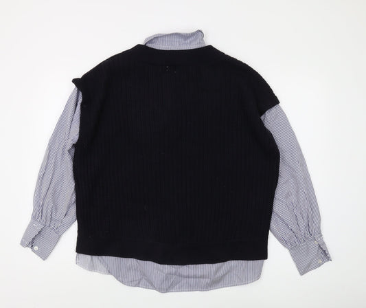 Womens UK Size S River Island Black Vest Jumper