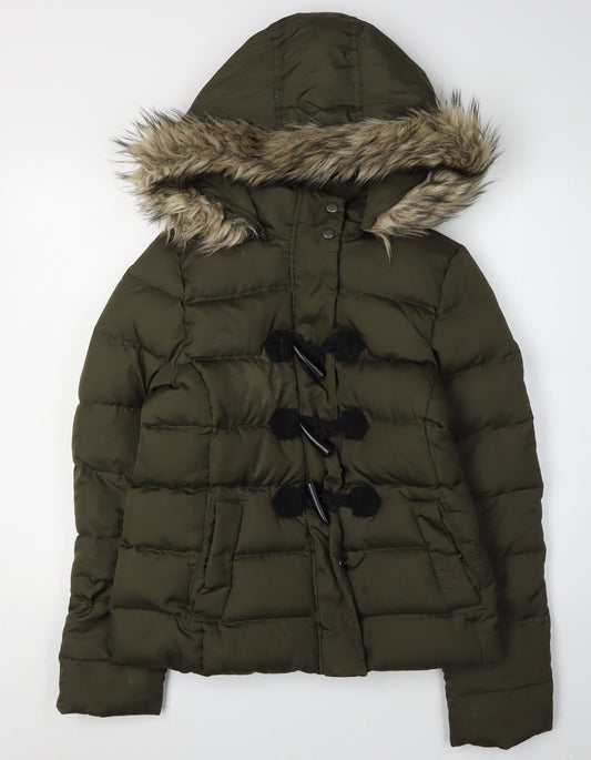 Womens UK Size S Gap Green Puffer Jacket