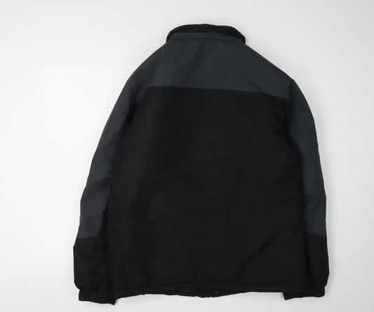 Mens UK Size M Outdoor Jacket Black Windbreaker Coat
