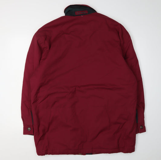 Mens UK Size L La Moda Red Parka Coat