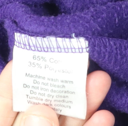 Cotton Ridge Unisex Purple Hoodie L University Style