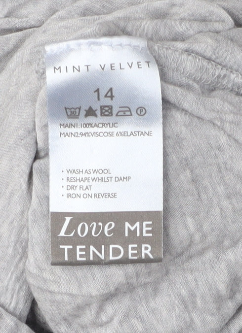 Womens UK Size 14 Mint Velvet Grey Pullover Jumper