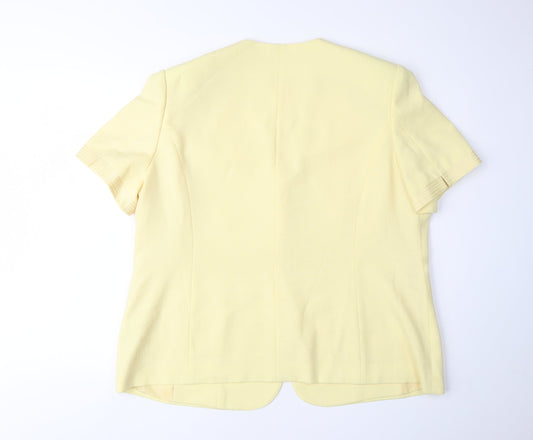 Jacques Vert Women's Yellow Plus Size Suit Jacket