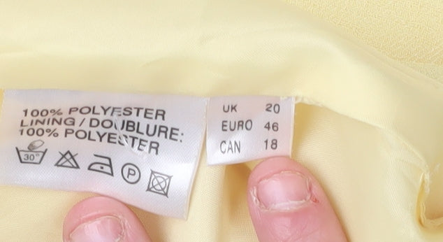 Jacques Vert Women's Yellow Plus Size Suit Jacket