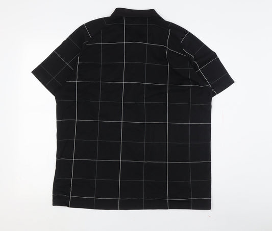 Cross Sportswear Men's Black L Polo Check Woven
