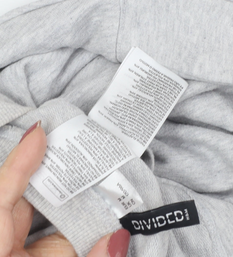 Unisex Adults UK Size L H&M Divided Grey Pullover Sweatshirt
