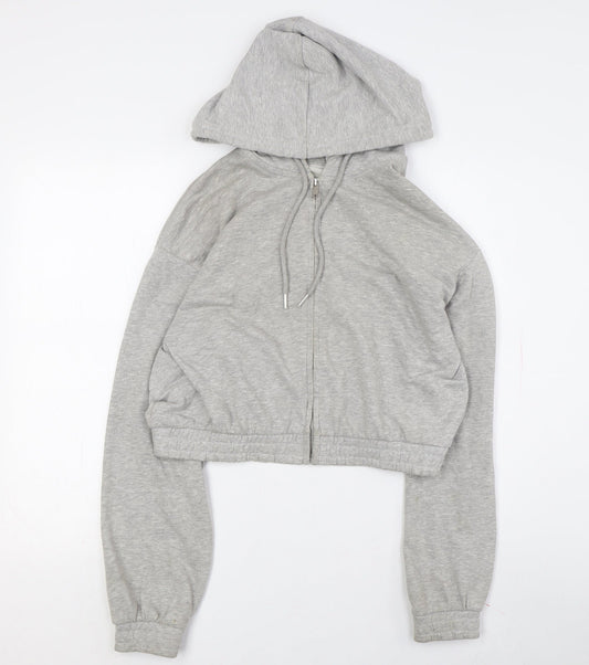 Womens UK Size S Divided Grey Full Zip Hoodie