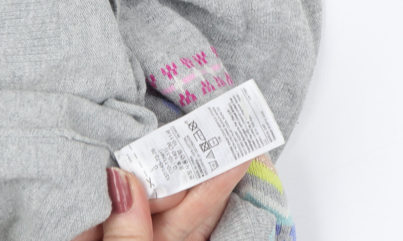 GAP Kids Grey Fair Isle Knit Dress for Girls L
