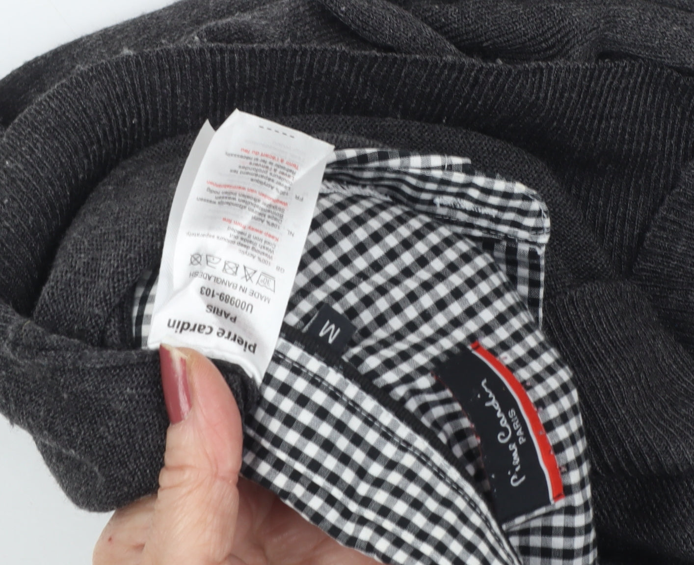 Pierre Cardin Men's Grey V-Neck Pullover Jumper M