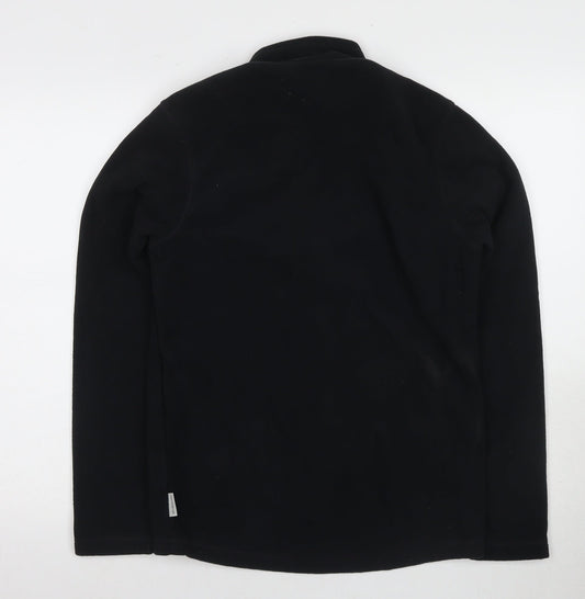 Quechua Black Unisex Fleece Sweatshirt Size 8 Pullover