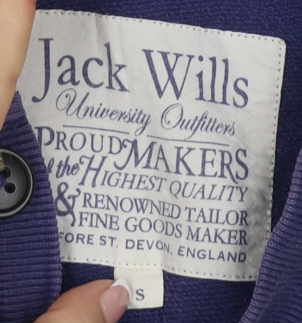 Mens UK Size S Jack Wills Blue Henley Hoodie