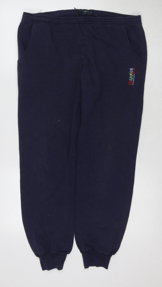 Mens UK Size M Champion-activewear Regular Fit Jogger Blue Trousers