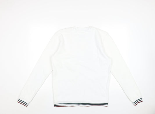Mens UK Size S Jack Wills White Pullover Sweatshirt