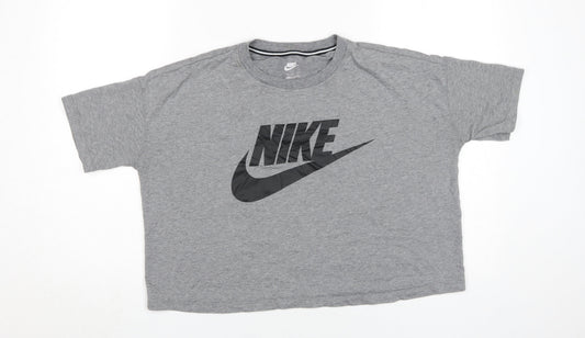 Womens UK Size S Nike Grey Basic T-Shirt