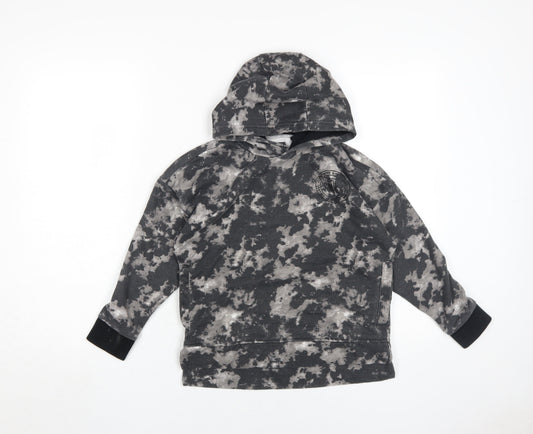 Next Boys Grey Camouflage Pullover Hoodie, Size 8 Years