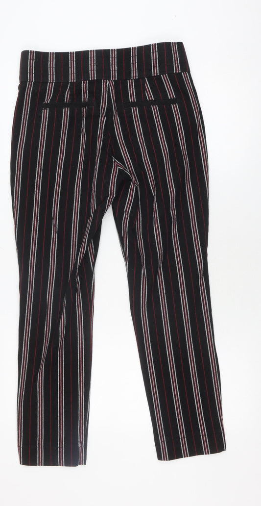 Womens UK Size M Hollister Cropped Black Trousers