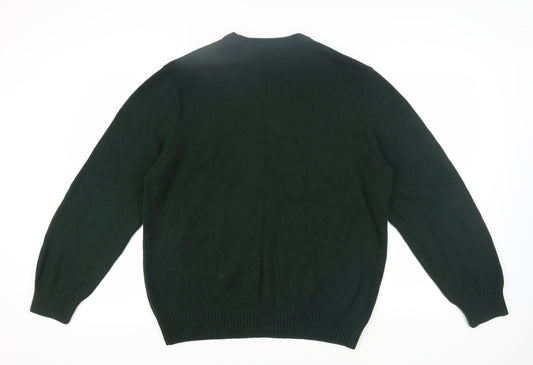 Dockers Men's Green XL Christmas Pullover Jumper