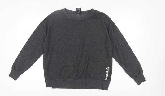 Additional front view of Reebok Grey Sweatshirt unisex adult m pullover activewear